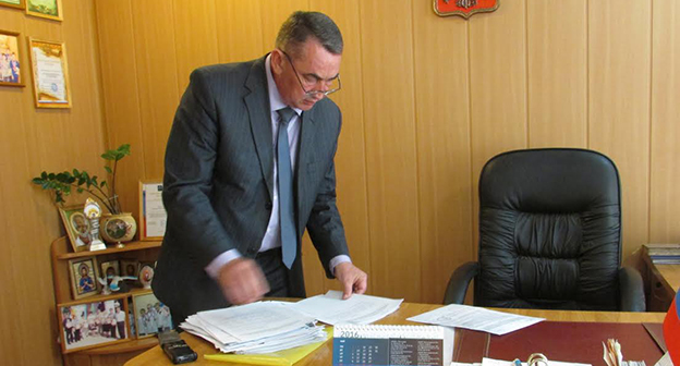 Алексей Пастух - глава городского поселения Средняя Ахтуба. Фото Вячеслава Ященко для "Кавказского узла"