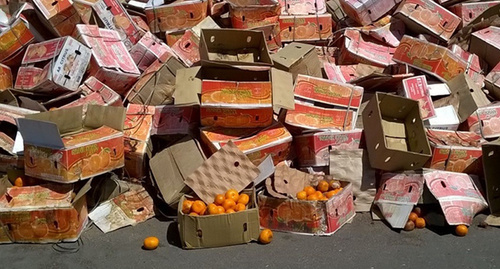 Коробки с мандаринами. Фото: http://www.riadagestan.ru/news/selskoe_khozyaystvo/rosselkhoznadzor_dagestana_unichtozhil_140_tonn_pakistanskikh_mandarinov_vvezennykh_po_poddelnym_sertifikatam/ Коробки с мандаринами. Фото: http://www.riadagestan.ru/news/selskoe_khozyaystvo/rosselkhoznadzor_dagestana_unichtozhil_140_tonn_pakistanskikh_mandarinov_vvezennykh_po_poddelnym_sertifikatam/