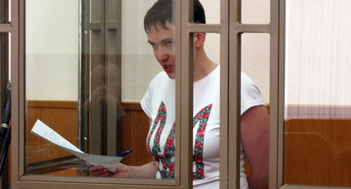 Надежда Савченко в здании городского суда Донецка. Фото Константина Волгина для "Кавказского узла" Надежда Савченко в здании городского суда Донецка. Фото Константина Волгина для "Кавказского узла"