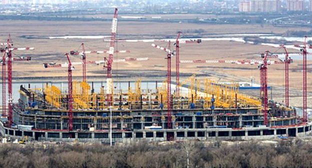 Строительство стадиона к Чемпионату мира по футболу. Ростовская область. Фото http://www.donland.ru/Default.aspx?pageid=105114