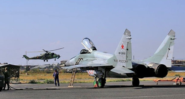 Учения истребительной и армейской авиации Южного военного округа на российской авиационной базе Эребуни. Армения. Фото: Пресс-служба Южного военного округа