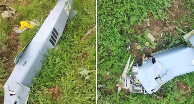 Сбитый разведывательный беспилотный аппарат. Фото http://www.panarmenian.net/rus/news/212234/