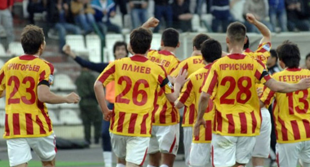 Игроки футбольного клуба "Алания". Пресс-служба ФК "Алания"
