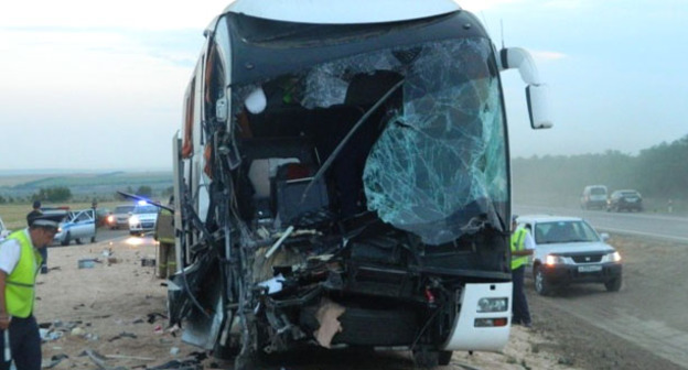 На месте ДТП. 13 июля 2016 г. Фото http://www.riadagestan.ru/