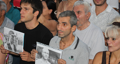 Митинг сторонников отряда "Сасна Црер". Ереван, 19 августа 2016 г. Фото Тиграна Петросяна для "Кавказского узла"