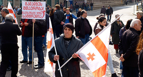 Акция ЕНД в Тбилиси. 21 марта 2015 г. Фото Беслана Кмузова для "Кавказского узла"