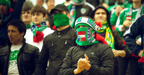 Футбольные фанаты клуба "Терек". Фото: Федор Обмайкин / Югополис