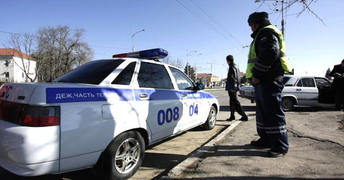 Сотрудник ГИБДД. Фото: Владимир Аносов / Югополис