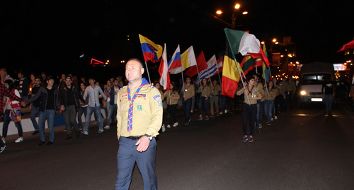 Факельное шествие в память о жертвах геноцида армян  в Ереване. Фото Тиграна Петросяна для "Кавказского узла"