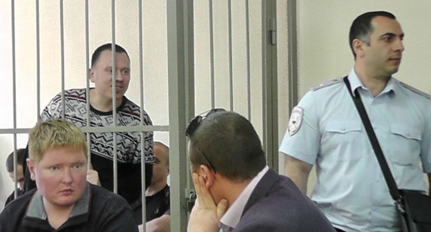 Осужденный сотрудник воспитательной колонии в Белореченском районному суде. 12 мая 2017 г. Фото Анны Грицевич для "Кавказского узла"