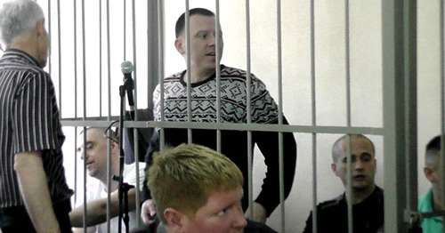 Осужденные сотрудники Белореченской колонии в зале суда. 12 мая 2017 г. Фото Анны Грицевич для "Кавказского узла"