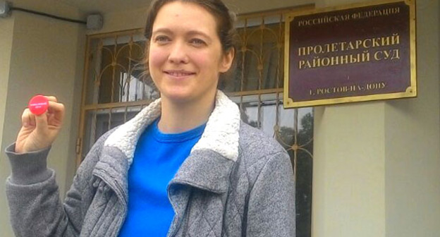 Елена Куликова после заседания суда. Фото Константина Волгина для "Кавказского узла" 