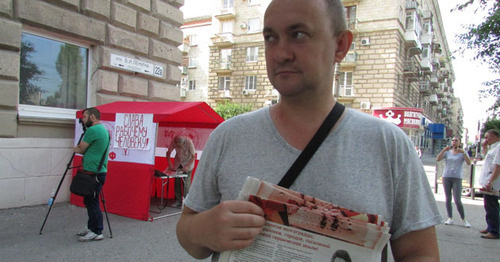 Секретарь Сталинградского обкома КПРФ Алексей Буров. Фото Вячеслава Ященко для "Кавказского узла"