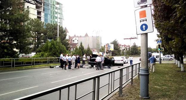 На месте перестрелки в Краснодаре. 28 августа 2017 г. Фото http://kubantv.ru/