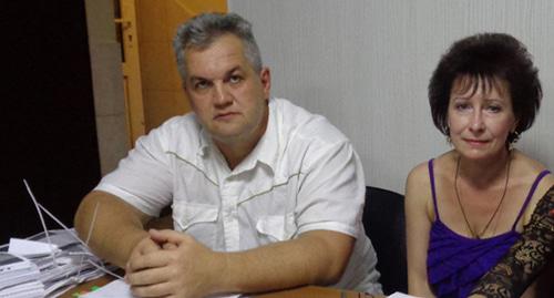 Ирина Снытко и ее адвокат. Фото Светланы Кравченко для "Кавказского узла"