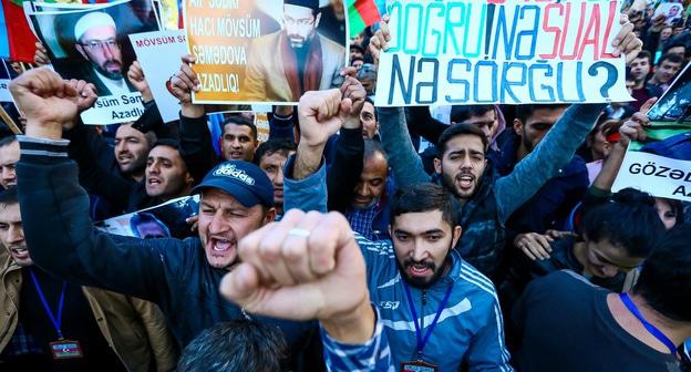 Участники митинга оппозиции. Баку, 7 октября 2017 г. Фото Азиза Каримова для "Кавказского узла"