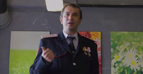 Казак Евгений Панчук. Кадр из видео пользователя Штаб Навального в Краснодаре https://www.youtube.com/watch?v=UZ7-Sza5Wn4
