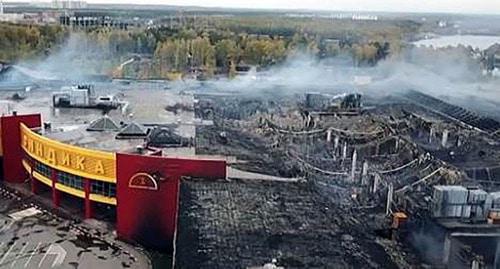 "Синдика" после пожара. Фото: скриншот видео vesti.ru