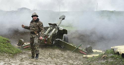 В зоне конфликта в Нагорном Карабахе. Фото © Sputnik / Асатур Есаянц
