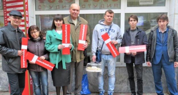 Сторонники Навального в Ейске. Фото: страница "команды навального в Краснодаре" "ВКонтакте".