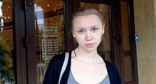 Олеся Христосенко в суде Центрального района. Фото Светланы Кравченко для "Кавказского узла" Олеся Христосенко в суде Центрального района. Фото Светланы Кравченко для "Кавказского узла"