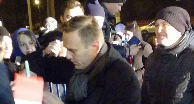 Алексей Навальный во время митинга. Волгоград, 10 ноября 2017 г. Фото Татьяны Филимоновой для "Кавказского узла"