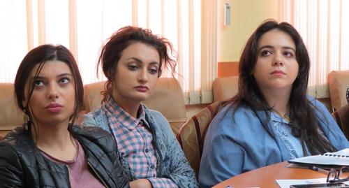 Семинар для молодых журналистов "Журналист как столп объективности в онлайн и офлайн военной ситуации", организованный армянским фондом "Чампорд" (Путешественник). Степанакерт.Нагорный Карабах. 18 ноября 2017 год. Фото Алвард Григорян для "Кавказского узла"