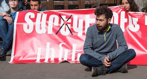 Протестное выступление студентов в Ереване. Фото © Sputnik/ Karen Yepremyan
