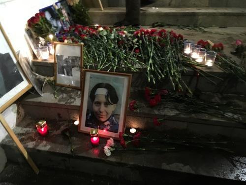 Акция памяти Маркелова и Бабуровой в Москве. 19 января 2018 года. Фото Олега Краснова для "Кавказского узла".