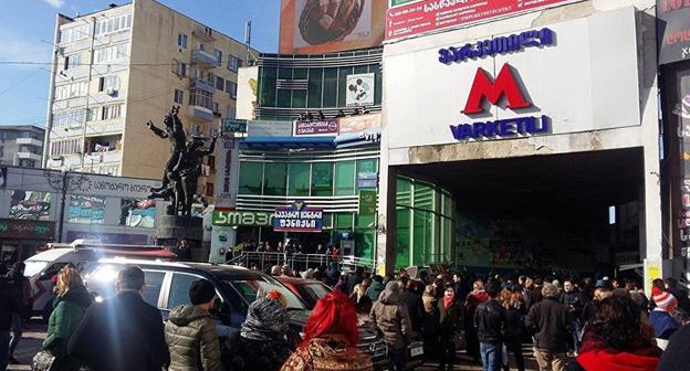 Станция метро "Варкетили". Тбилиси, 30 января 2018 г. Фото © Sputnik / STRINGER https://sputnik-georgia.ru/incidents/20180130/239102762/Obrushenie-potolka-v-metro-Tbilisi-poslednie-novosti.html