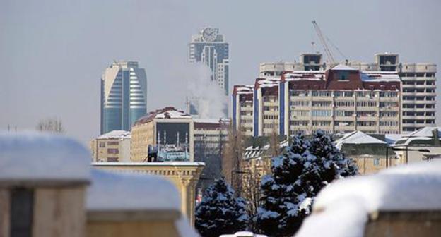 Жилые дома на проспекте Кадырова. Грозный. Фото Магомеда Магомедова для "Кавказского узла"