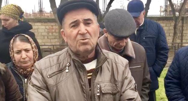 Отец пропавшего Гасанбек Шихахмедов. 11 февраля 2018 г. Фото Патимат Махмудовой для "Кавказского узла"