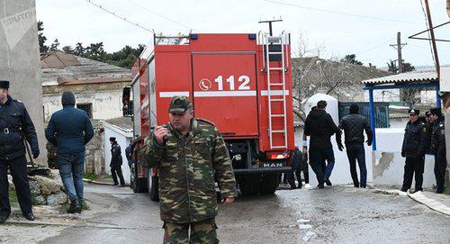 Пожар  в республиканском наркологическом центре в Баку. Фото Спутник / Мурад Orujov
https://sputnik.az/news/20180302/414269032/narkoloji-dispanserde-yanqin-olub-olenler-var.html