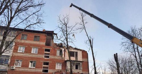 Поврежденная пятиэтажка в Краснодаре. 13 марта 2018 г. Фото: Ярослав Потапов http://krd.ru/novosti/glavnye-novosti/news_13032018_123036.html