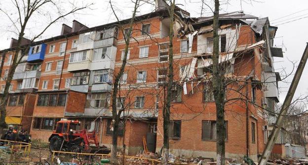 Жилой дом в Краснодаре, где произошел взрыв газа. Фото пресс-службы администрации Краснодара