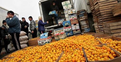 Торговля мандаринами из фуры в Сочи. Фото: скриншот видео youtube канала "Курорт Гагра".