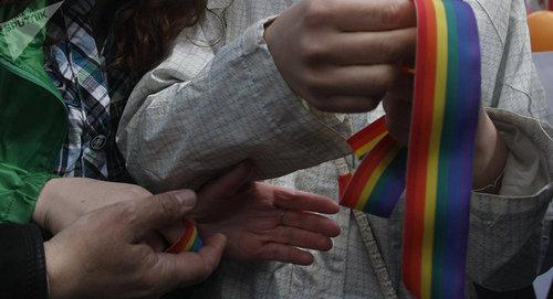 ЛГБТ-акция. Фото  Sputnik / Vadim Zhernov https://sputnik-georgia.ru/Tbilisi/20171106/238066336/Sportivnyj-LGBT-skandal-v-Gruzii-akcija-protesta-snova-proshla-v-Tbilisi.html