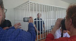 Оюб Титиев в зале суда. Москва, 21 мая 2018 г. Фото: Пресс-служба ПЦ "Мемориал"
