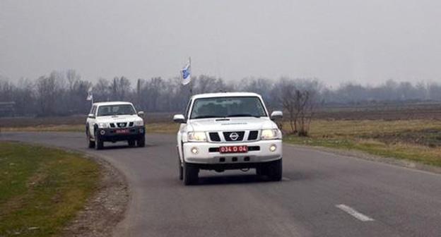 Автомобили миссии ОБСЕ. Фото пресс-службы Минобороны Азербайджана. https://mod.gov.az