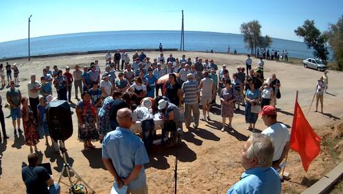 Митинг против пенсионного возраста в Дубовке. Волгоградская область, 11 августа 2008 года. Фото Ивана Казакова для "Кавказского узла"