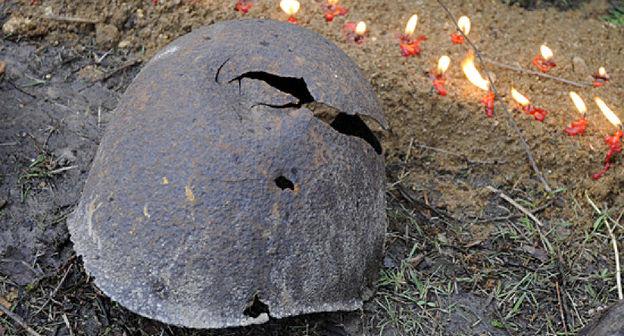 Каска времен Великой Отечественной войн. Фото пресс-службы министерства обороны РФ