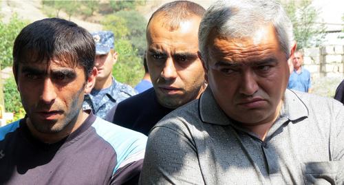 Участники встречи жителей села Вагуас с главой администрации Мартакертского района. Нагорный Карабах.9 сентября 2018 год. 
Фото Алвард Григорян для "Кавказского узла"