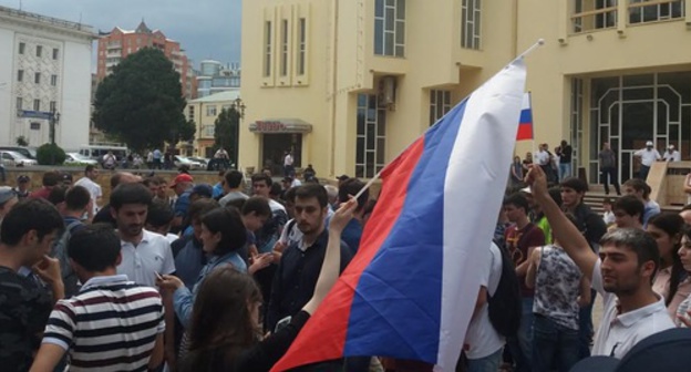 Митинг в Махачкале 12 июня 2017 года. Фото корреспондента "Кавказского узла".
