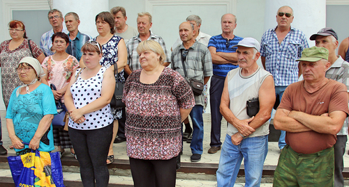 Пикет шахтеров в Гуково. Фото Вячеслава Прудникова для "Кавказского узла"