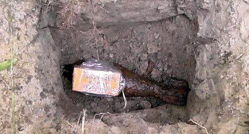 76-миллиметровый артиллерийский снаряд времен Великой Отечественной войны со следами коррозии. / Фото http://rosgvard.ru/ru/news/article/v-krasnodare-i-adygee-vzryvotexniki-omon-obsledovali-i-unichtozhili-boepripasy-vremen-velikoj-otechestvennoj-vojny