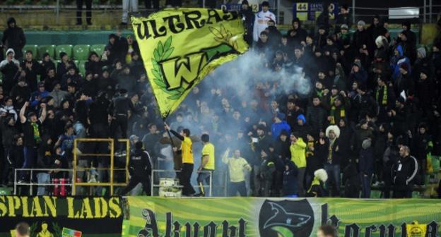 Болельщики на стадионе в Каспийске, 8 декабря 2018 год. Фото: пресс-служба ФК "Анжи". http://www.fc-anji.ru