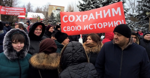 Противники присоединения Аксайского района к Ростову-на-Дону опасаются ассимиляции исторически значимых населенных пунктов. Аксай, 8 января 2019 года. Фото Константина Волгина для "Кавказского узла".