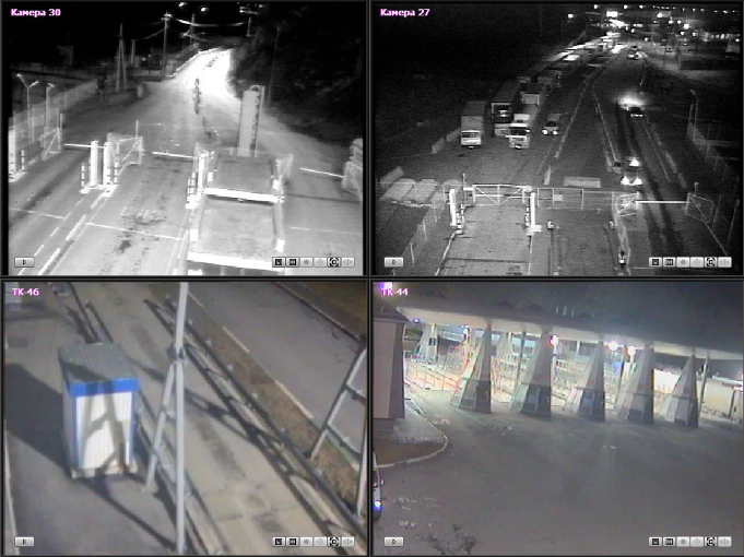 Скриншот изображения веб-камер на КПП "Верхний Ларс" 8 января 2018 года, https://vlars.ru/pages/3-webcam