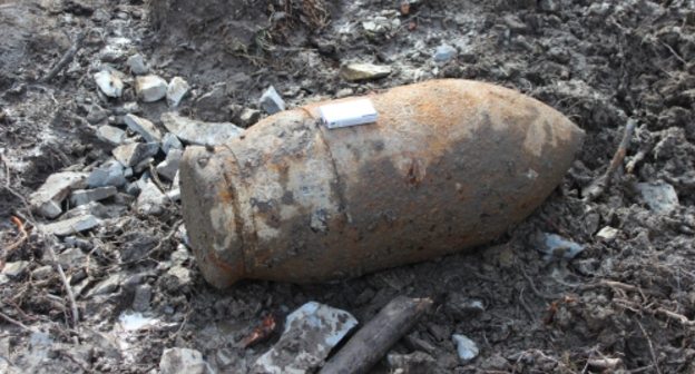 Авиабомба. Фото: пресс-служба МЧС РФ.http://www.mchs.gov.ru