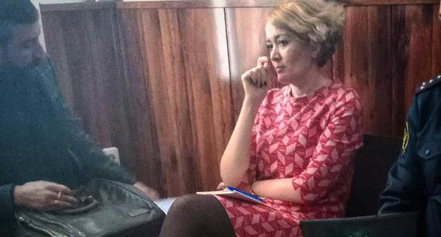 Анастасия Шевченко в коридоре суда, 29 января 2019 года. Фото Константина Волгина для "Кавказского узла"